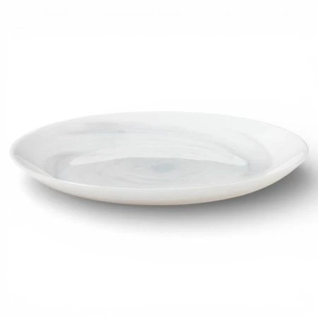 Тарелка мелкая 19см стеклокерамика ДИВАЛИ МАРБЛ БЕЛЫЙ десертная Q8815 (24)