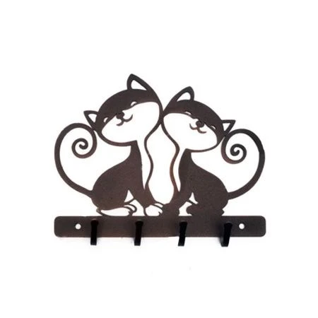 Ключница Две кошки 701-002Br