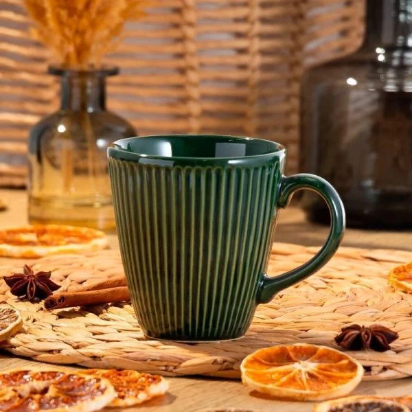 Кружка 330мл керамика EMERALD GREEN TDS474 (24) ВЫВОД