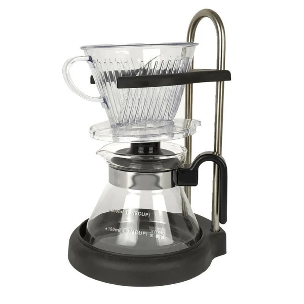 Набор для заваривания кофе (пуровер) 24*14см стекло f-811/JC-10878 (12)