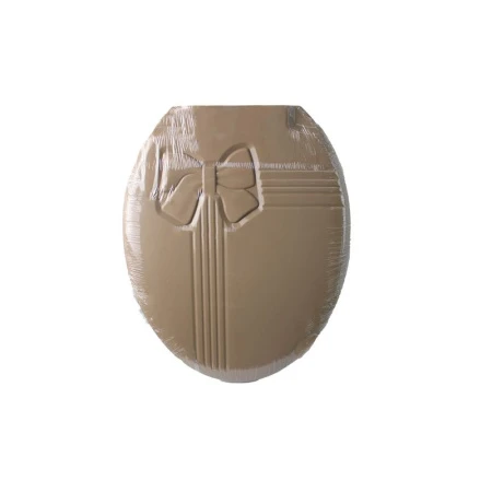 Сиденье на унитаз 45*37*3,2см пластик БАНТИК кофейный 1018/104-404 (12)