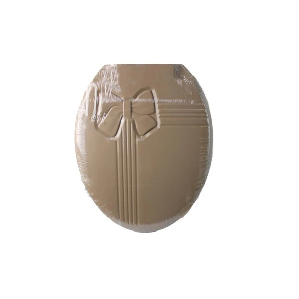 Сиденье на унитаз 45*37*3,2см пластик БАНТИК кофейный 1018/104-404 (12)