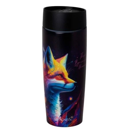 Термос 360мл нерж.сталь/пластик ЛИСА (24)