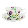 Чайный набор 4пр фарфор ТЮЛЬПАНЫ на 2 персоны 180мл белый с золотистым кантом подар.уп.