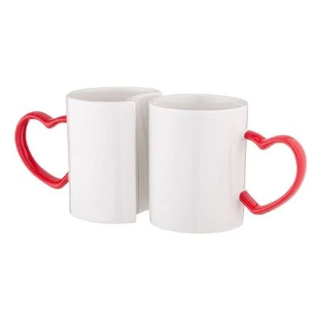 Кружки набор 2шт 260мл фарфор СЧАСТИВЫ ВМЕСТЕ (18)