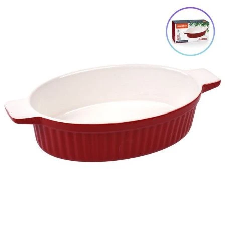 Форма для запекания керам. 27*15*6см овал. Flamenco крас. ТМ Appetite CG-F1147-FL (16)