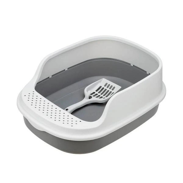 Туалет для кошек с высоким бортом 480*355мм пластик ЛЯ-МУРР + подарок совок смоки (4) Туалет для кошек с высоким бортом 480*355мм пластик ЛЯ-МУРР + подарок совок смоки (4)