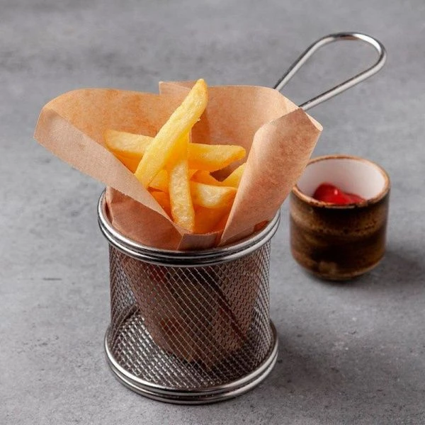 Корзинка для картофеля фри 9*9см нерж.сталь JC-18157 (48)