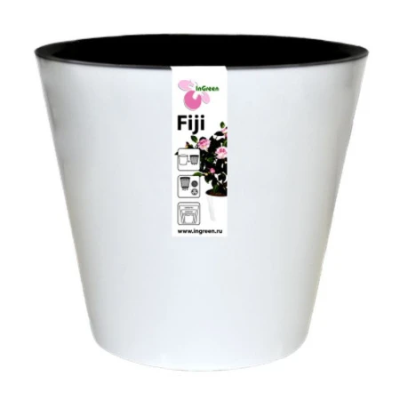 Горшок для цветов 5л 23см пластик London белый (15)