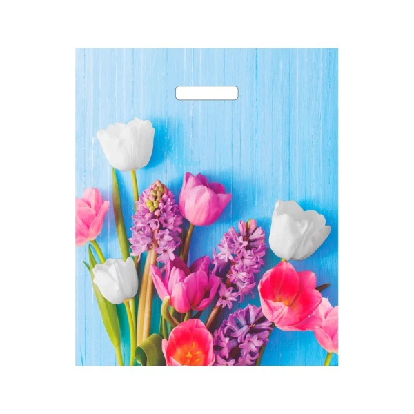 Пакет с вырубной ручкой полиэтилен 38*45+3см Цветочный уют (50/500) Пакет с вырубной ручкой полиэтилен 38*45+3см Цветочный уют (50/500)