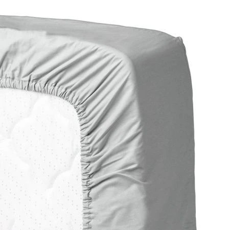 Простыня на резинке 200*200 сатин серый