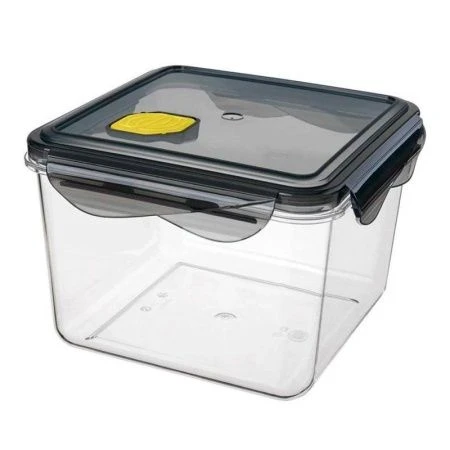 Контейнер пищевой СВЧ 1,7л 160*160*111мм пластик BRILLIANT с клапаном герметичный черный (12)