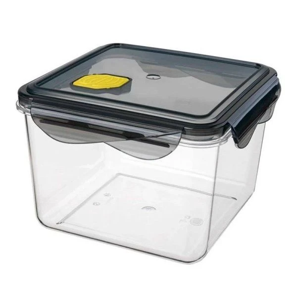 Контейнер пищевой СВЧ 1,7л 160*160*111мм пластик BRILLIANT с клапаном герметичный черный (12)