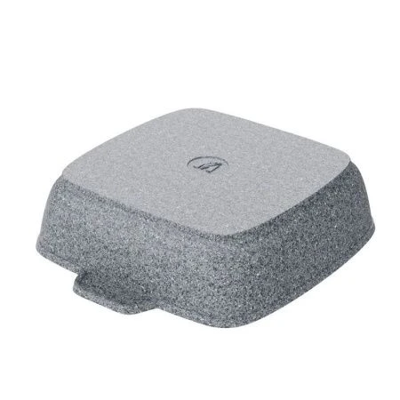 Жаровня квадратная 2л алюминий АП PREMIUM GREY стекл.крышка 24*24см (6)