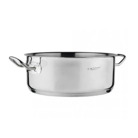 Кастрюля нерж.сталь 18л ОБЩЕПИТ низкая без крышки d40см h15см индукция ТРС КТ-ОБ-18Н (1)