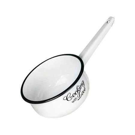 Ковш 1,5л эмаль ГОТОВИМ С ЛЮБОВЬЮ без крышки (12)