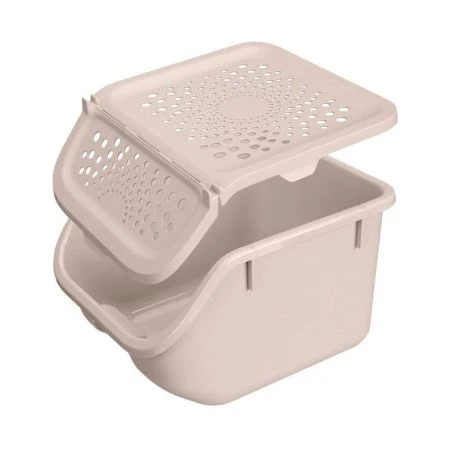 Контейнер для овощей 7,8л 275*240*175мм пластик светло-бежевый (6)