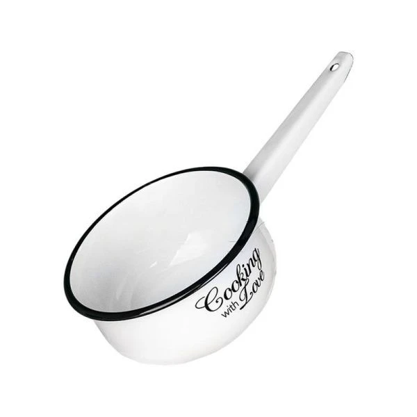 Ковш 1,5л эмаль ГОТОВИМ С ЛЮБОВЬЮ без крышки (12)