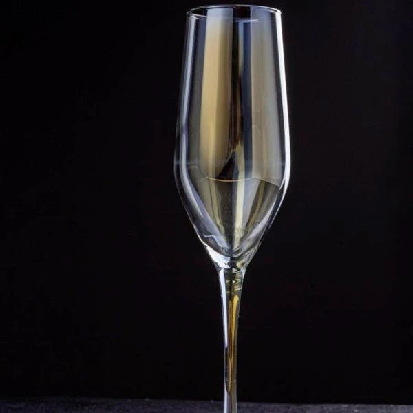 Бокалы для шампанского набор 6шт 160мл стекло ЗОЛОТИСТЫЙ ХАМЕЛЕОН (4)