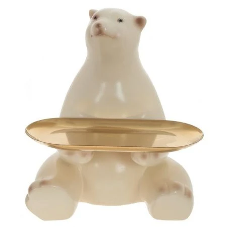 Подставка для мелочей Медведь с подносом металл 18*17*21см (8)