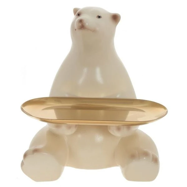 Подставка для мелочей Медведь с подносом металл 18*17*21см (8)