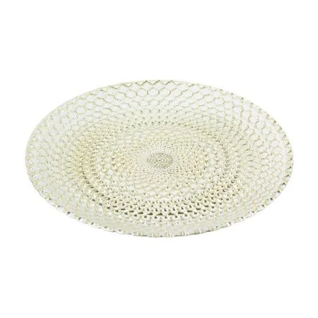 Тарелка плоская стекло 28см Золотое кружево 17291/G (6)