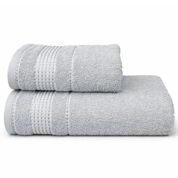 Полотенце махровое 70*140см SPORTY св. серый 400гр
