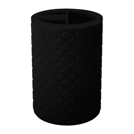 Подставка для зубных щеток 7,8*11,8см пластик BLACK (24)