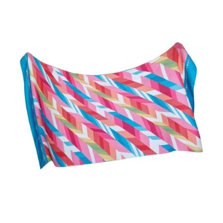 Полотенце пляжное микрофибра 90*160см Геометрия розовая 40308