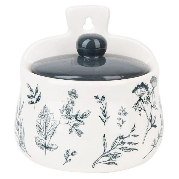 Солонка навесная 450мл 12*9*13см керамика ЛУГОВЫЕ ТРАВЫ подар.уп. (12) ВЫВОД