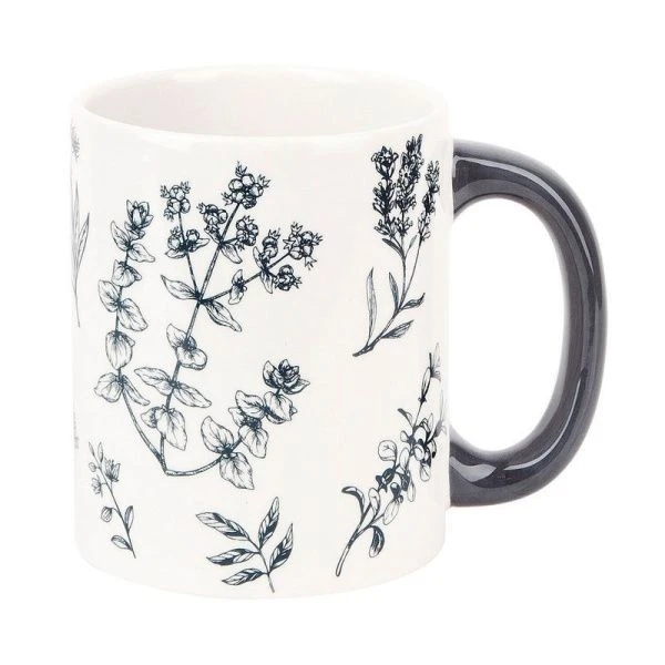 Кружка 300мл 11*7,5*9,5см керамика ЛУГОВЫЕ ТРАВЫ подар.уп (48) ВЫВОД