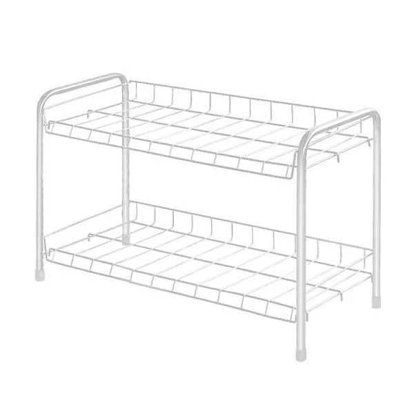 Полка для обуви 2 секции 435*660*300мм металл белая матовая ЭТ3 (1)
