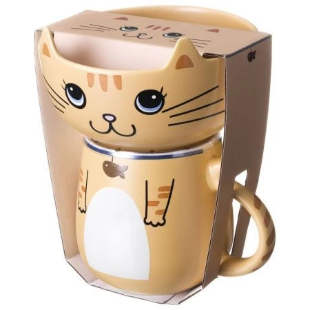 Набор для завтрака 2пр (салатник 500мл, кружка 450мл) фарфор Cat (16)