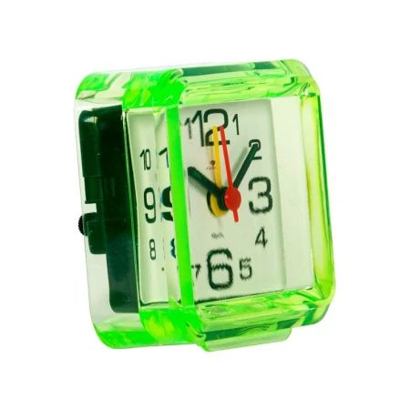 Будильник 7*7см кварц РУБИН Классика зеленый (40)