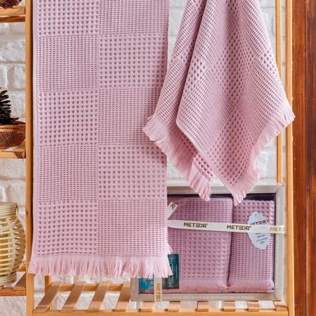 Набор полотенец вафельные 2пр 50*90/70*140см ZERO WAFFLE A420 светло-лиловый подар.уп