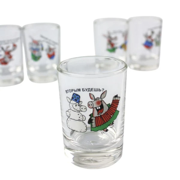 Стопки набор 6шт 50мл стекло ЮМОР