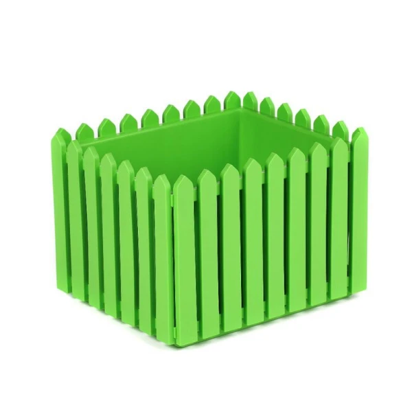 Кашпо 41*41*27см пластик ЛАРДО квадратное большое салатовое (3)