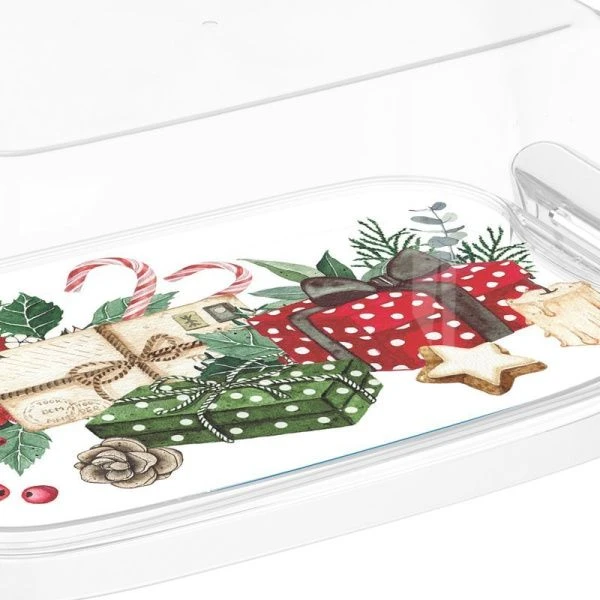 Масленка 16*10*7см пластик ИГРУШКИ с декором бесцветный (16) 223138801/00