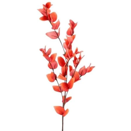 Цветы искусственные Ветка эвкалипта красная 90*25см 4630270034670