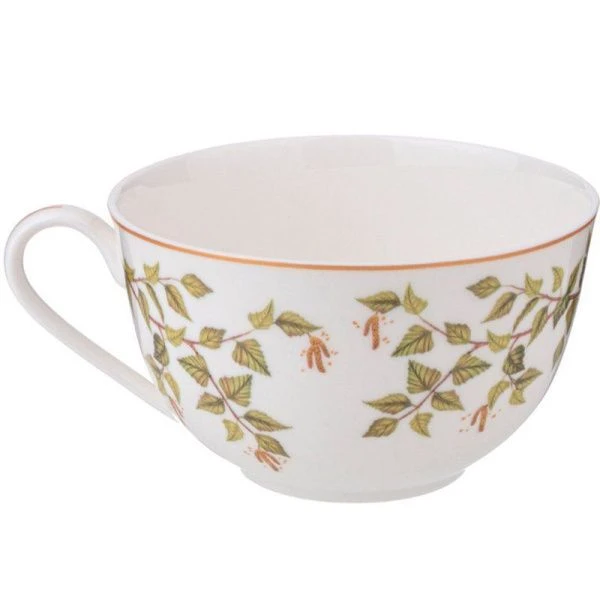 Чайный набор 4пр фарфор БЕРЁЗКИ на 2 персоны 300мл на дер.блюдцах (12)