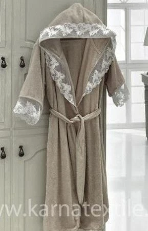 яяяХалат бамбук Altinbasak Клеопатра Бежевый (M)