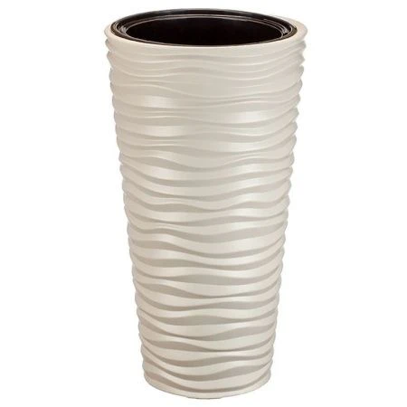 Кашпо 42л d340мм h630мм пластик ДЮНА со вставкой 9л Кремовый (1)