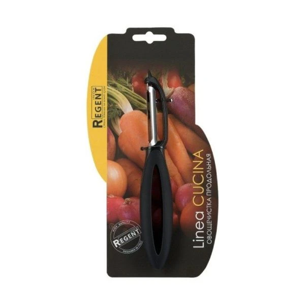 Овощечистка продольная тонированная 16,5*2см нерж.сталь Linea CUCINA 76-0506