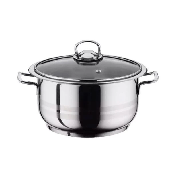 Кастрюля 1,7л нерж.сталь ВЕГА стекл.крышка 16см h10см арт.43020-16-0 (6)