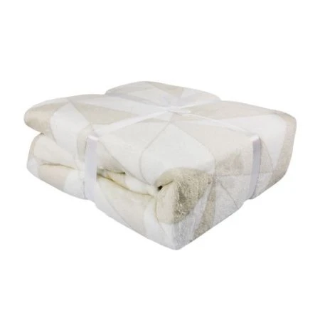 Плед 200*220 микрофибра Kamelia Осколки светло-бежевый