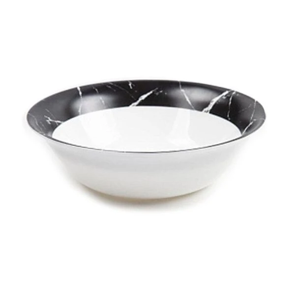 Салатник 450мл 16,5см стеклокерамика ЧЕРНЫЙ МРАМОР круглый (6/48)