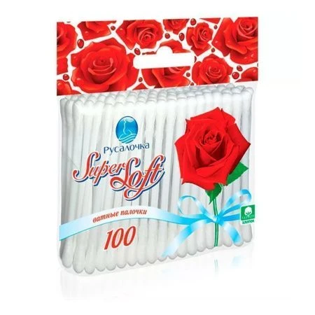 Ватные палочки 100шт Русалочка Super Soft стакан