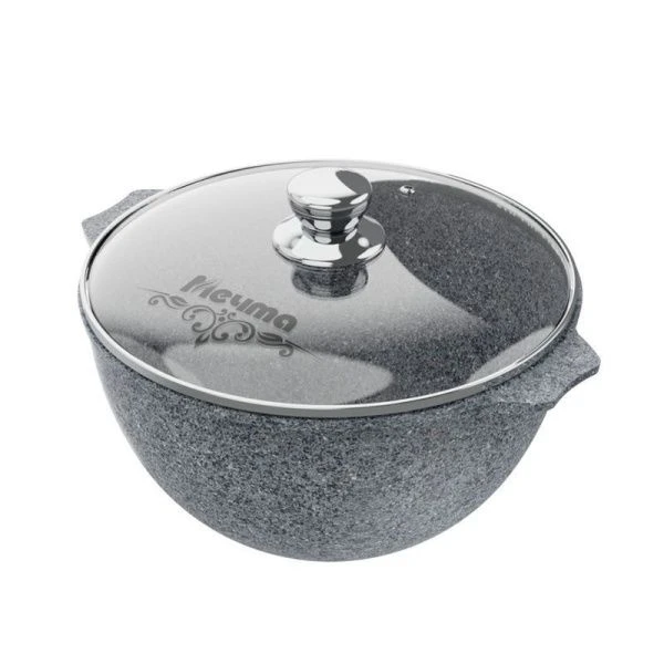 Казан для плова 10л алюминий АП PREMIUM GREY стекл.крышка 34см (3) Казан для плова 10л алюминий АП PREMIUM GREY стекл.крышка 34см (3)