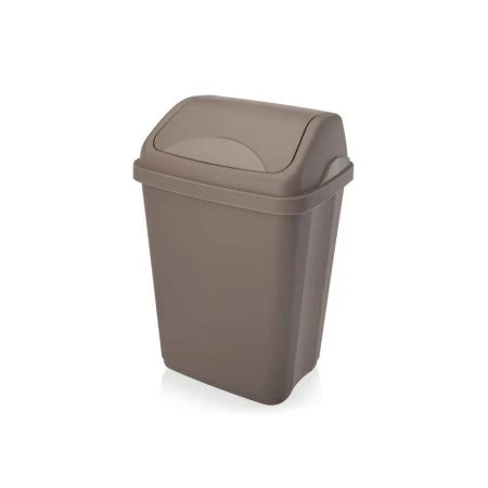 Контейнер для мусора 5л 205*160*290мм пластик Ultra серо/коричневый с подвижной крышкой (24)