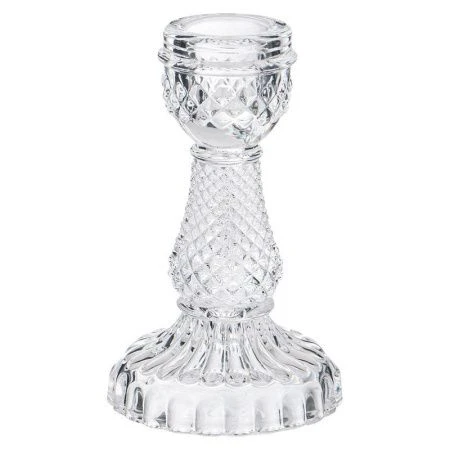 Подсвечник 6,5*6,5*10,5см стекло Diamant (36)